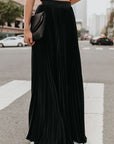 Pleated Maxi Skirt