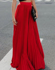 Pleated Maxi Skirt