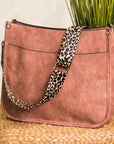 Dani & Em Crossbody Handbag Purse Leopard Animal Strap