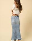 Insane Gene Mermaid Maxi Denim Skirt