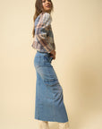 Denim Lab USA Super Maxi Cargo Skirt