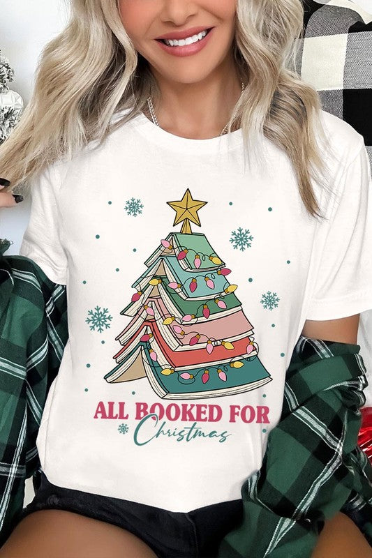 All Booked for Christmas Graphic Tee