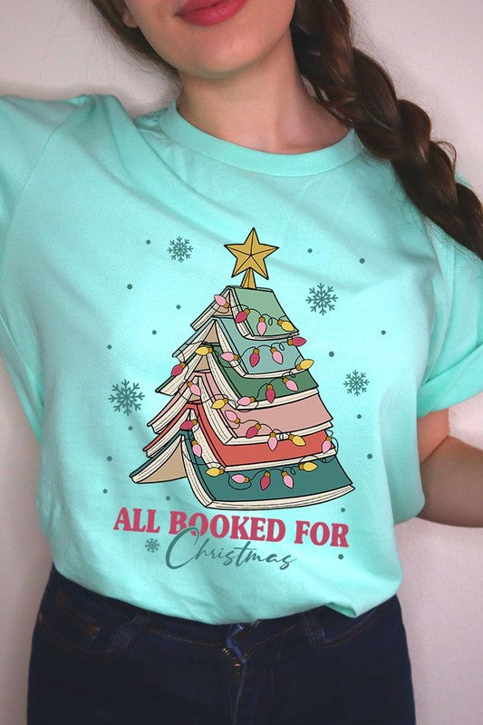 All Booked for Christmas Graphic Tee