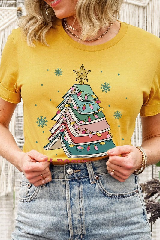 All Booked for Christmas Graphic Tee