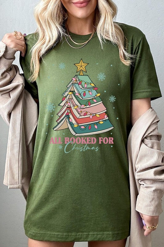 All Booked for Christmas Graphic Tee