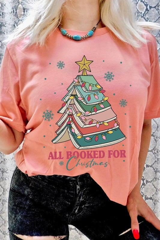 All Booked for Christmas Graphic Tee