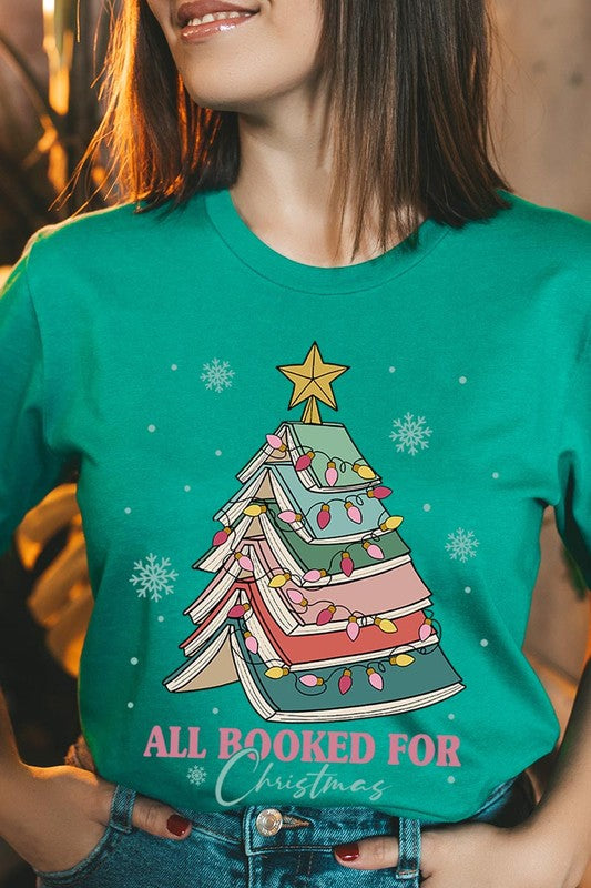 All Booked for Christmas Graphic Tee