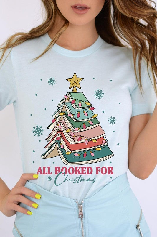 All Booked for Christmas Graphic Tee