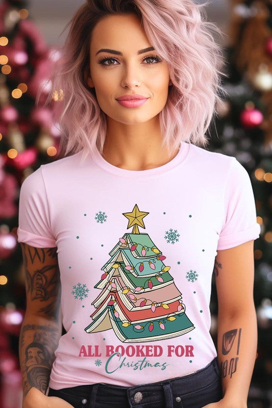 All Booked for Christmas Graphic Tee