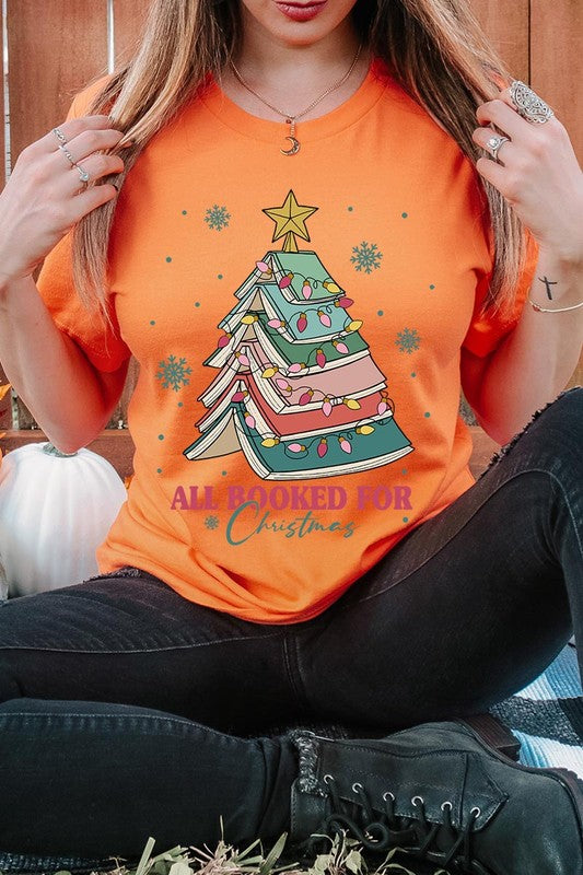 All Booked for Christmas Graphic Tee