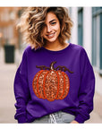 Sequin Pumpkin Unisex Fleece Sweatshirt