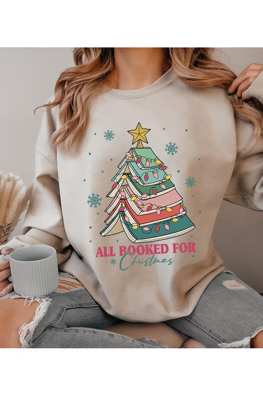 All Booked for Christmas Unisex Fleece Sweatshirt