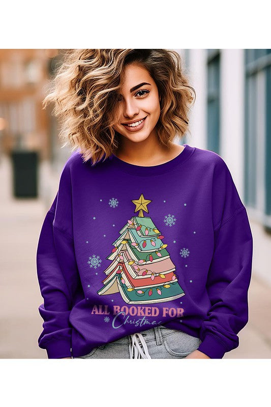 All Booked for Christmas Unisex Fleece Sweatshirt