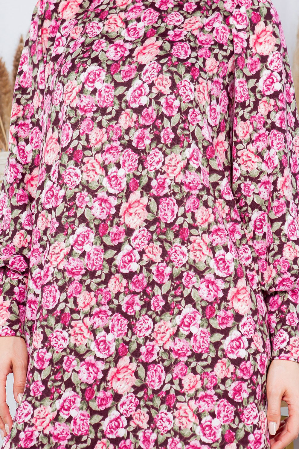 Elowen Floral Mock Neck Sweater Dress