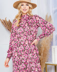 Elowen Floral Mock Neck Sweater Dress