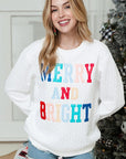 Merry Cable Knit Pullover Sweatshirt