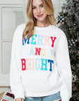 Merry Cable Knit Pullover Sweatshirt