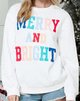 Merry Cable Knit Pullover Sweatshirt