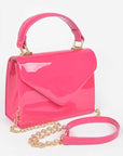 Patent Leather Top Handle Swing Bag