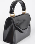 Patent Leather Top Handle Swing Bag