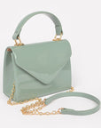 Patent Leather Top Handle Swing Bag