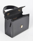 Patent Leather Top Handle Swing Bag