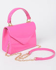 Patent Leather Top Handle Swing Bag