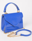 Patent Leather Top Handle Swing Bag