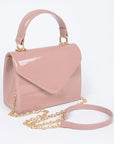 Patent Leather Top Handle Swing Bag