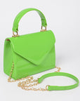 Patent Leather Top Handle Swing Bag