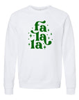 Plus Fa La La Holiday Graphic Premium Crew Fleece Sweatshirt