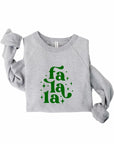 Plus Fa La La Holiday Graphic Premium Crew Fleece Sweatshirt