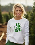 Fa La La Holiday Graphic Premium Crew Sweatshirt