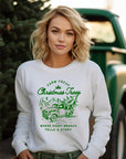 Farm Fresh Christmas Trees Graphic Premium Crew Sweatshirt