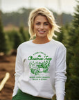 Plus Farm Fresh Christmas Trees Graphic Premium Crew Sweatshirt