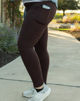 Julia Rose FULL LENGTH  Brown Solid Leggings