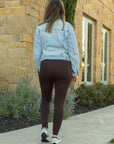 Julia Rose FULL LENGTH  Brown Solid Leggings