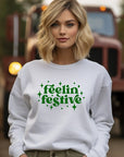 Plus Feelin' Festive Graphic Premium Crew