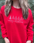 Plus Merry Christmas Embroidered Sweatshirt