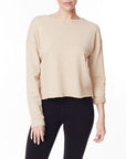 Fabina Garment Dye French Terry Crop Long Sleeve