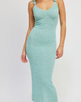 Emory Park Maxi Dress with Rosette Strap Detail