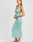 Emory Park Maxi Dress with Rosette Strap Detail