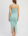 Emory Park Maxi Dress with Rosette Strap Detail