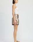 Paperbag Metallic Shorts