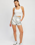 Paperbag Metallic Shorts