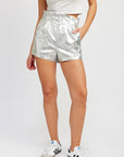 Paperbag Metallic Shorts