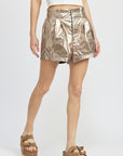 Paperbag Metallic Shorts