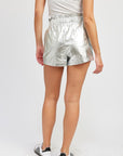 Paperbag Metallic Shorts