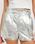 Paperbag Metallic Shorts