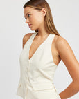 Emory Park Button Down Halter Vest